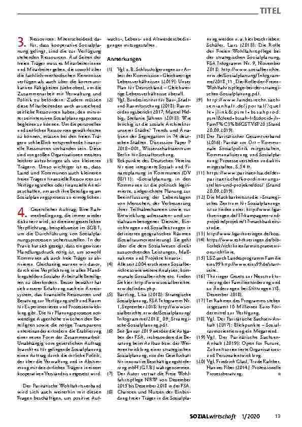 Vorschauseite 4: Schlüsselrolle für freie Träger