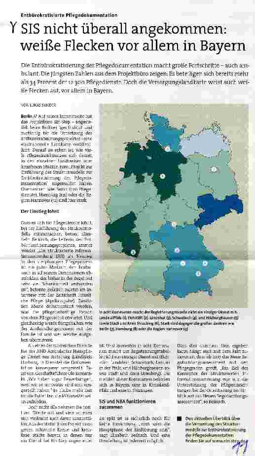 Vorschauseite 1: SIS nicht überall angekommen: weiße Flecken vor allem in Bayern