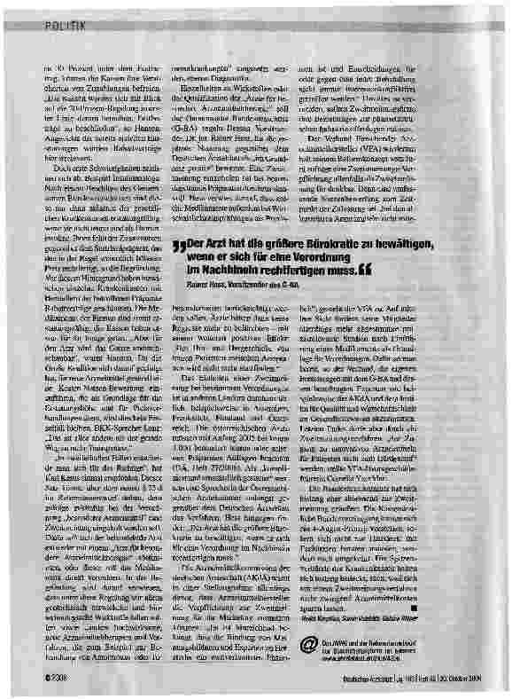 Vorschauseite 3: Regulierungswut im Arzneimittelmarkt