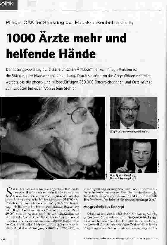 Vorschauseite 1: 1000 Arzte mehr und helfende Hände
