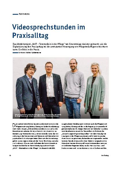 Vorschauseite 1: Videosprechstunden im Praxisalltag