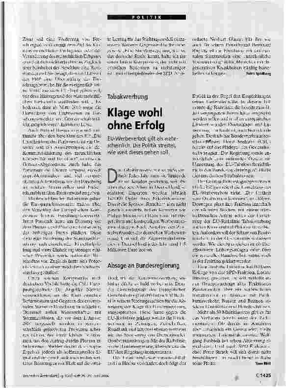 Vorschauseite 2: Embryonale StammzellforschungPositives Votum der EU