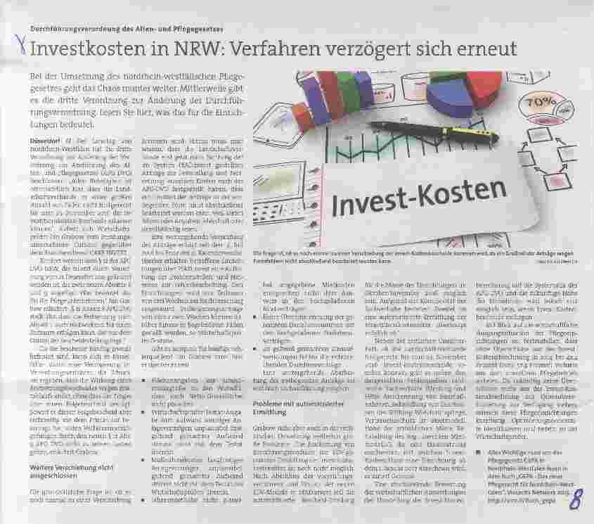Vorschauseite 1: Investkosten in NRW; Verfahren verzögert sich erneut
