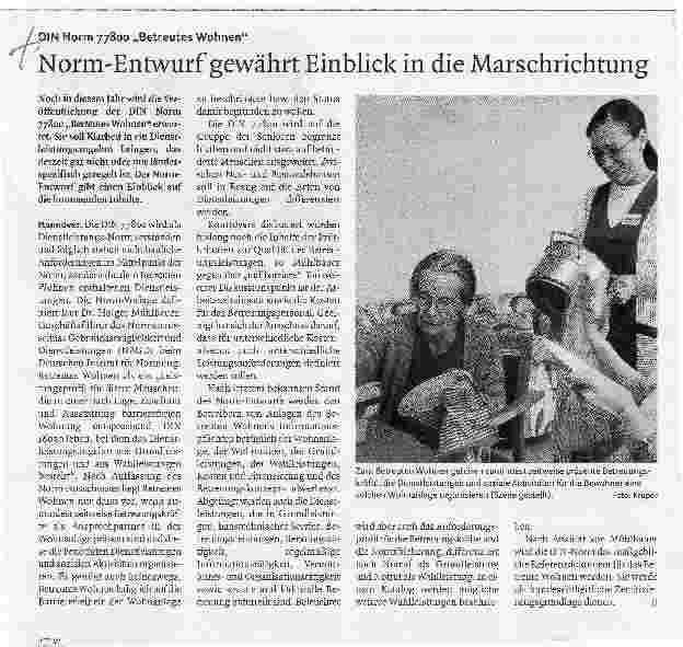 Vorschauseite 1: Norm-Entwurf gewährt Einblick in die Marschrichtung