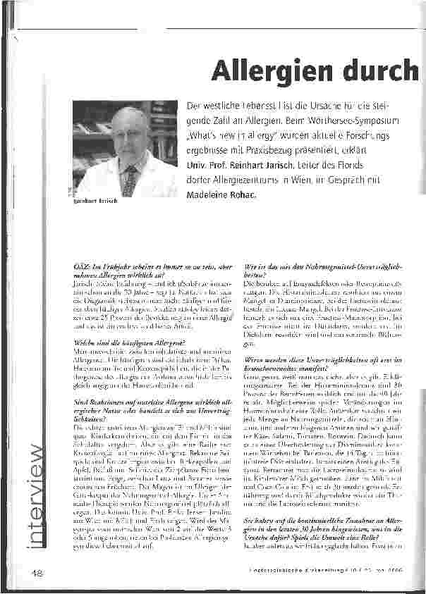Vorschauseite 1: Allergien durch Lebensstil