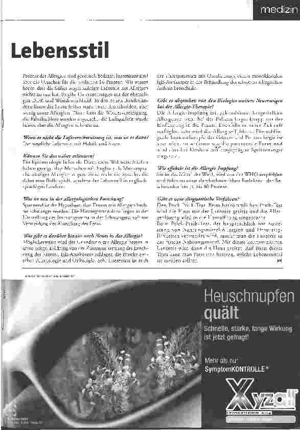 Vorschauseite 2: Allergien durch Lebensstil