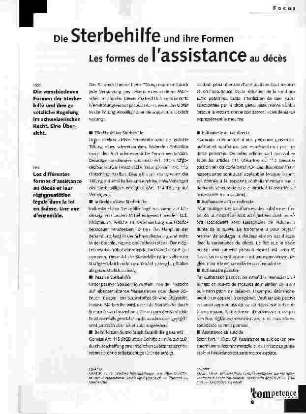 Vorschauseite 1: Die Sterbehilfe und ihre Formen