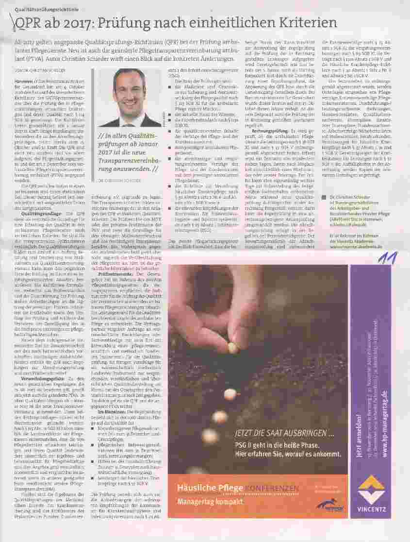 Vorschauseite 1: 0PR ab 2017: Prüfung nach einheitlichen Kriterien