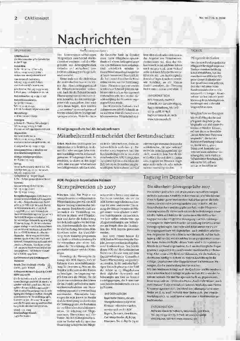 Vorschauseite 2: Pflegemarkt kommt in Bewegung