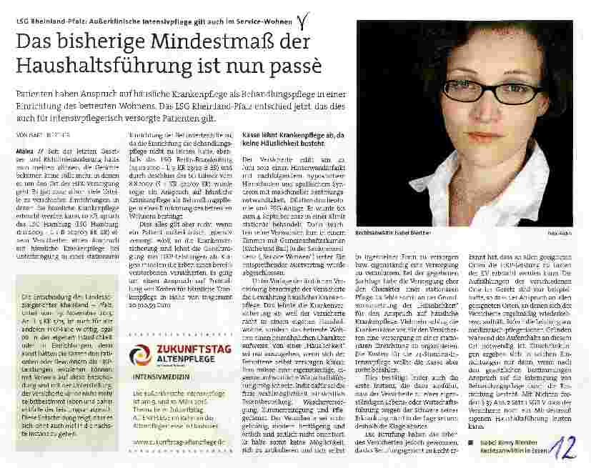 Vorschauseite 1: Das bisherige Mindestmaß der Haushaltsführung ist nun passe