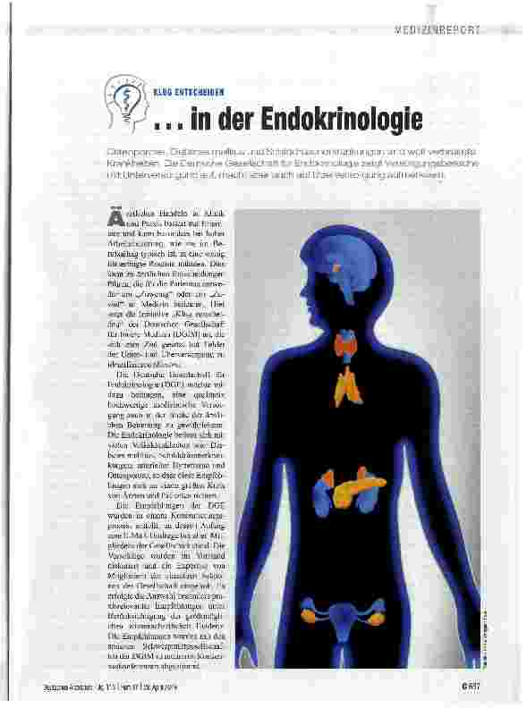 Vorschauseite 1: ... in der Endokrinologie
