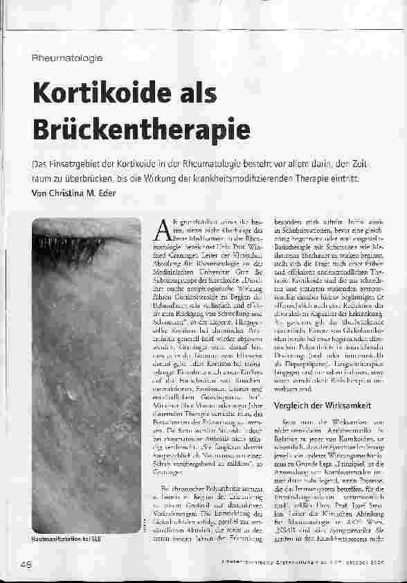 Vorschauseite 1: Kortikoide als Brückentherapie