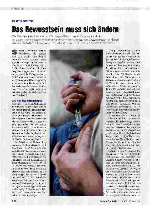 Vorschauseite 1: Das Bewusstsein muss sich ändern