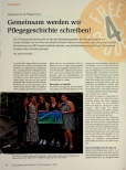 Vorschauseite 1: Gemeinsam werden wir Pflegegeschichte schreiben.