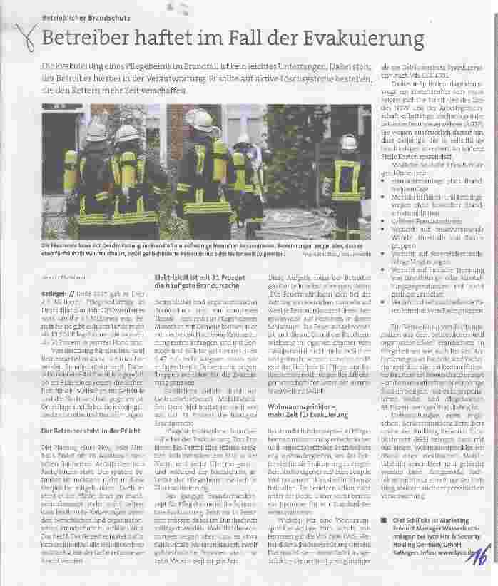Vorschauseite 1: Betreiber haftet im Fall der Evakuierung
