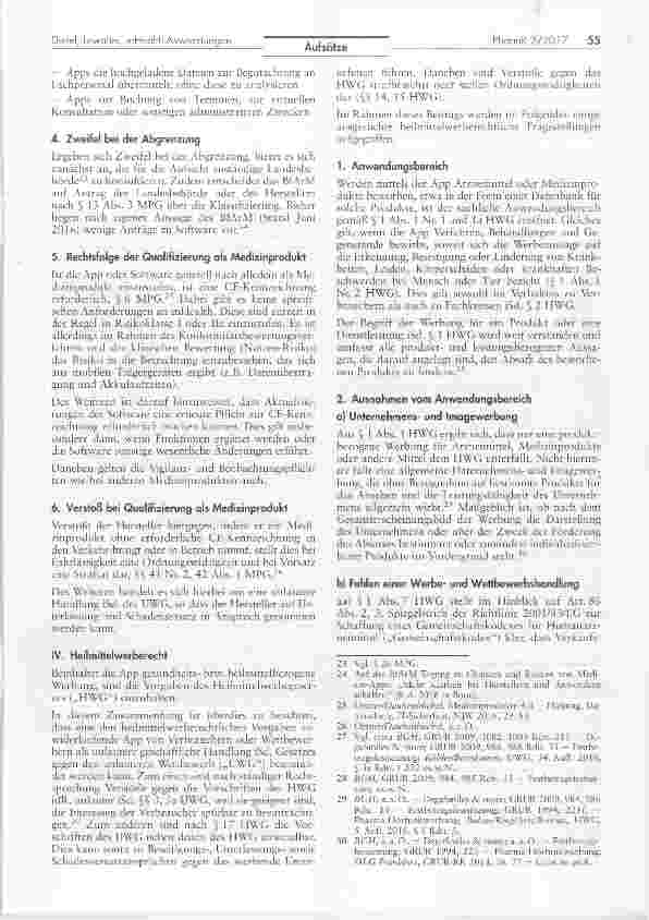 Vorschauseite 3: mHealth-Anwendungen als Medizinprodukte Vereinbarkeit mit demHWG und Ausblick auf die neue EU-Medizinprodukteverordnung