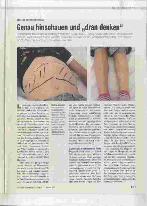 Vorschauseite 1: SELTENE ERKRANKUNGEN (2) Genau hinschauen und „dran denken“