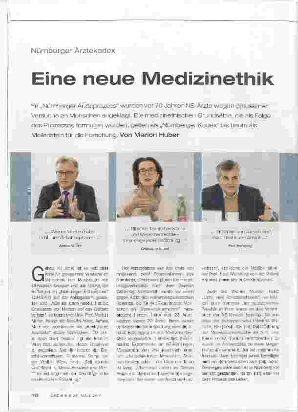 Vorschauseite 1: Eine neue Medizinethik