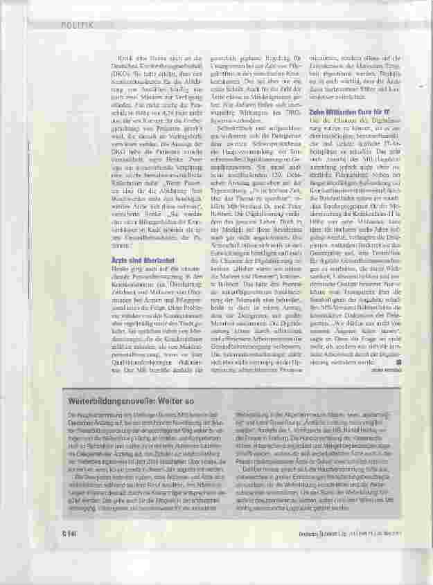 Vorschauseite 2: In der Notfallversorgung kooperieren, Digitalisierung gestalten