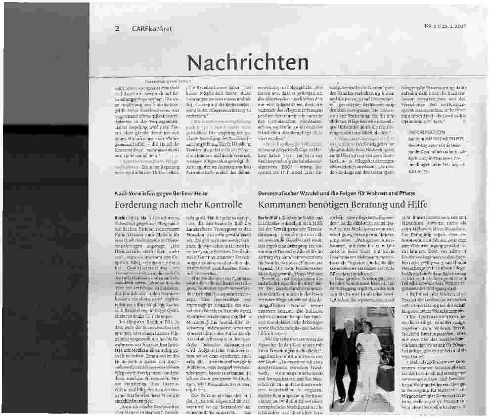 Vorschauseite 2: Reformpaket: Wie viel Pflege ist drin?