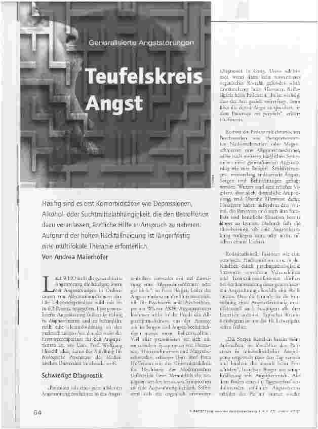 Vorschauseite 1: Teufelskreis Angst