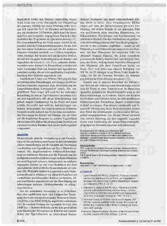 Vorschauseite 5: Diabetesversorgung in der Pädiatrie Leitlinien und Realität