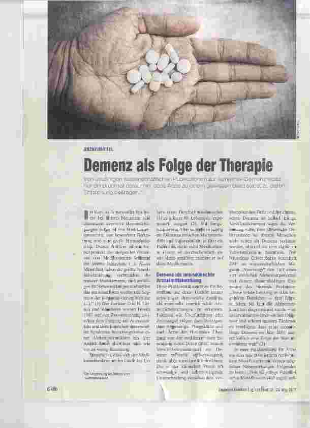 Vorschauseite 1: Demenz als Folge der Therapie