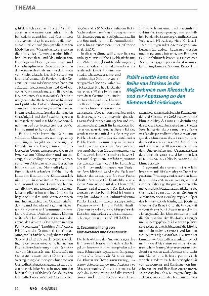 Vorschauseite 2: Public Health: Mitgestaltung einer gesunden, chancengerechten und nachhaltigen Zukunft