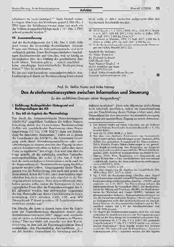 Vorschauseite 1: Das Arztinformationssystem zwischen Information und Steuerung