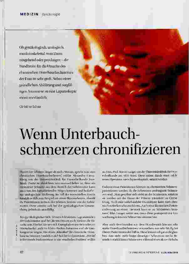 Vorschauseite 1: Wenn Unterbauchschmerzen chronifizieren