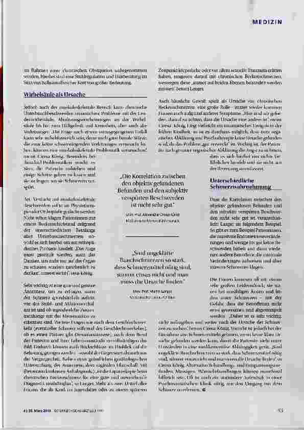 Vorschauseite 2: Wenn Unterbauchschmerzen chronifizieren