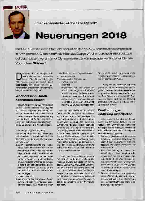 Vorschauseite 1: Neuerungen 2018