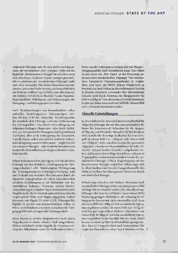 Vorschauseite 2: Adipositas-Chirurgie