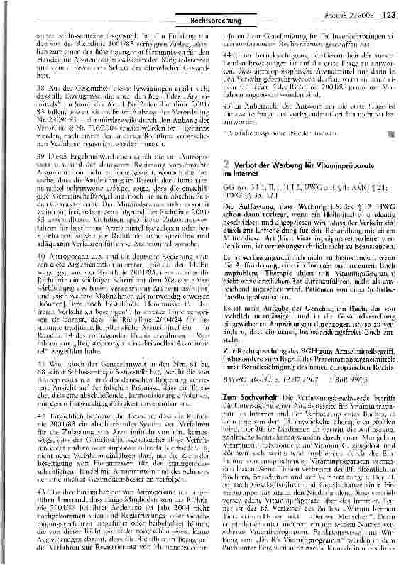 Vorschauseite 4: Keine Ausnahmen bei der Genehmigung für das Inverkehrbringen und die Registrierung Anthroposophischer Arzneimittel