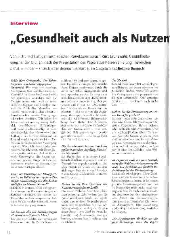 Vorschauseite 1: Gesundheit auch als Nutzen faktor sehen
