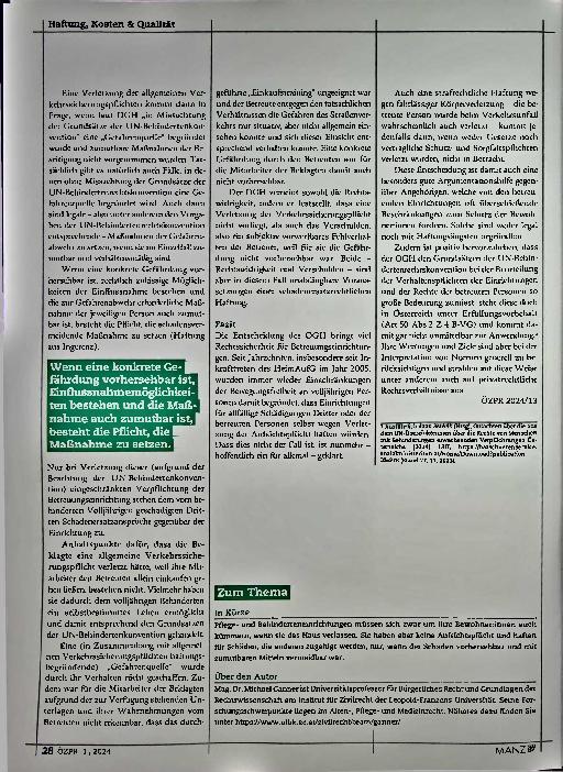 Vorschauseite 4: Keine Aufsichtspflicht der Betreuungseinrichtung für Volljährige!