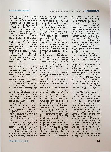 Vorschauseite 6: Zum Anspruch auf häusliche Krankenpflege in einer Einrichtung für alleinstehende wohnungslose Männer