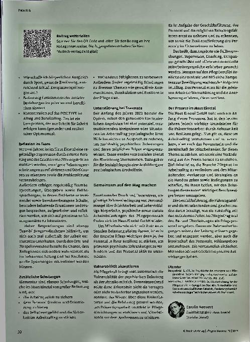 Vorschauseite 5: Feeling good - So gelingt es, das Pflegepersonal bei emotionalen Beanspruchungen zu stärken.