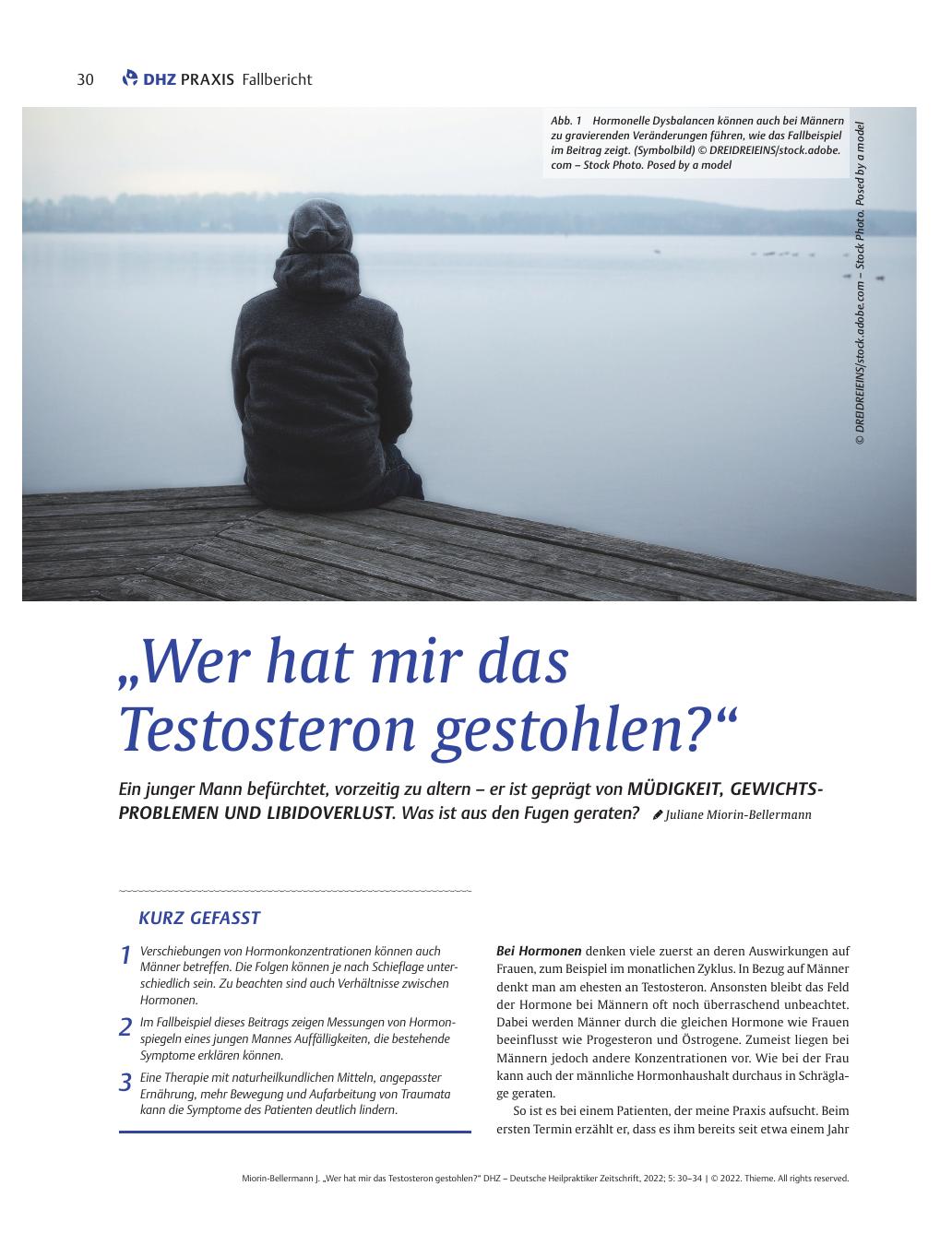 Vorschauseite 1: "Who stole my testosterone?"