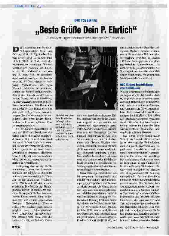 Vorschauseite 1: „Beste Grüße Dein P. Ehrlich