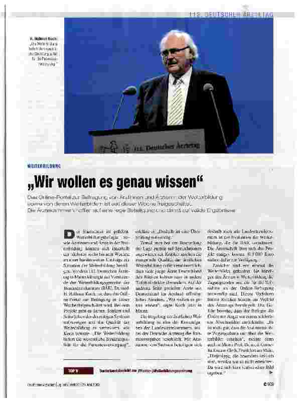 Vorschauseite 1: „Wir wollen es genau wissen