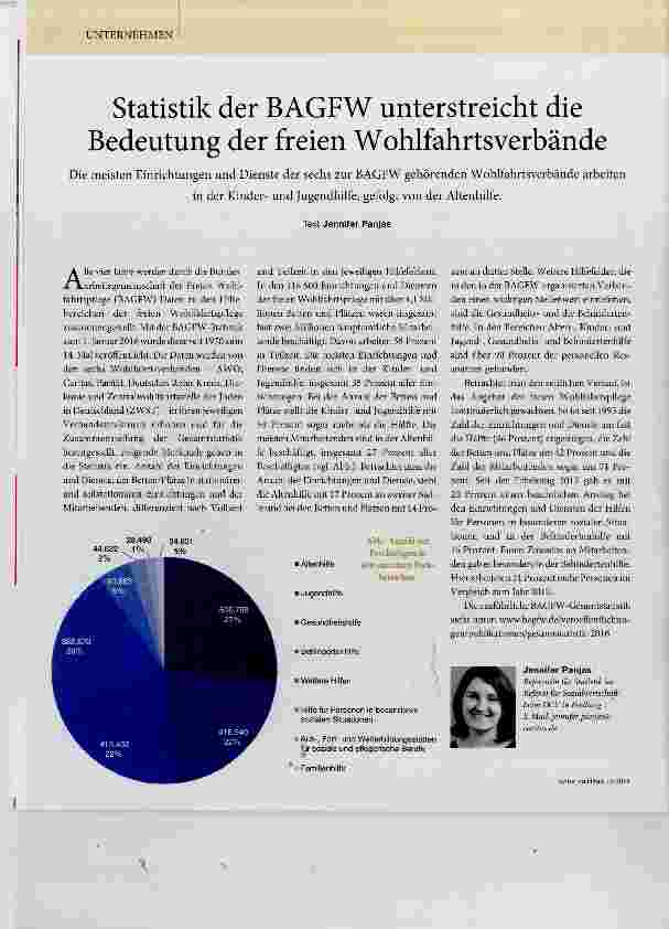 Vorschauseite 1: Statistik der BAGFW unterstreicht die Bedeutung der freien Wohlfahrtsverbände