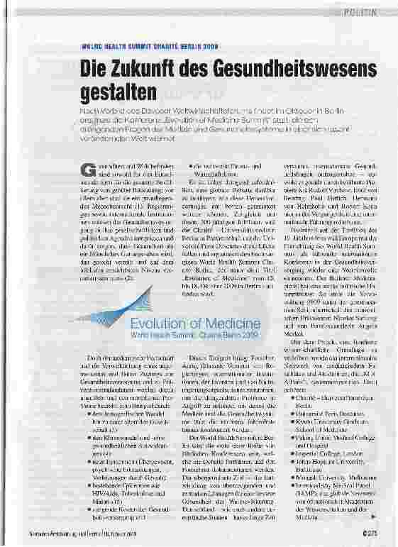 Vorschauseite 1: Die Zukunft des Gesundheitswesens gestalten