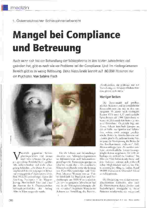 Vorschauseite 1: Mangel bei Compliance und Betreuung