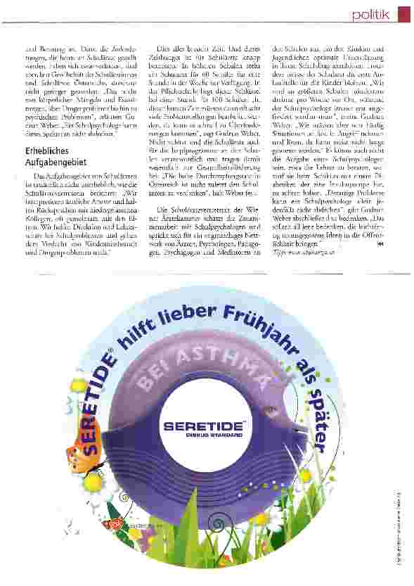Vorschauseite 2: Schulärzte sind wichtige Anlaufstellen„Schuster, bleib bei deinem Leisten!