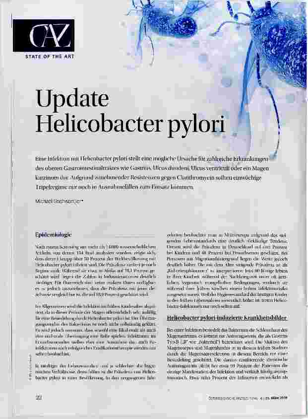 Vorschauseite 1: Update Helicobacter pylori