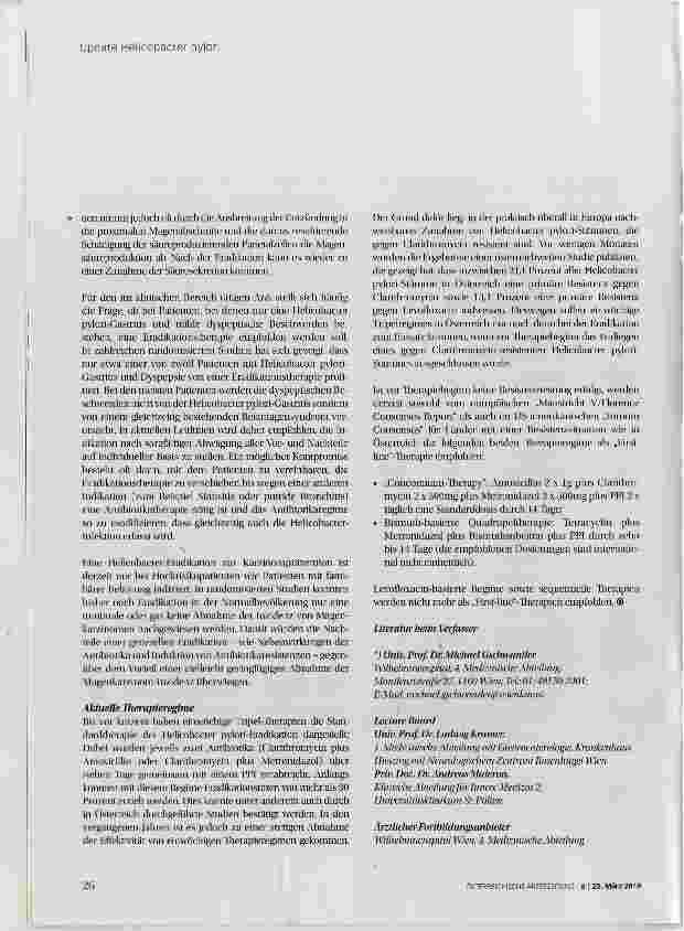 Vorschauseite 5: Update Helicobacter pylori