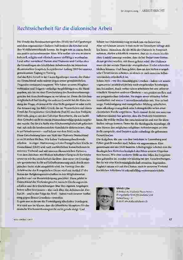 Vorschauseite 4: Die Kirchen müssen jetzt ihr Profil schärfen