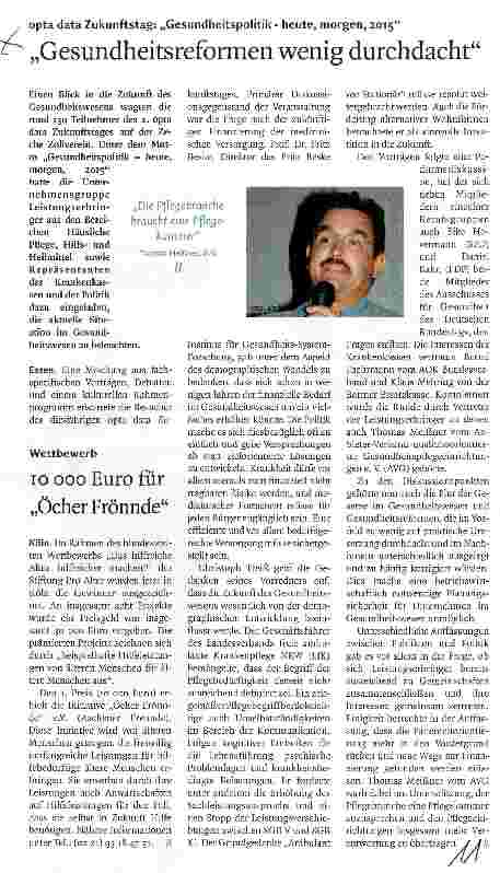 Vorschauseite 1: Gesundheitsreformen wenig durchdacht
