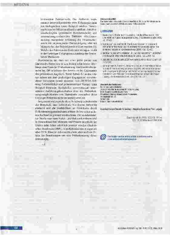 Vorschauseite 2: Darmkrebs trotz Screeningangebot